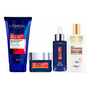 Pack L'oreal Paris Retinol Serum+uv Defender+cleanser+crema