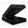 Conj. Sommier 2 Plazas Somier Colchon Baul Box Cama 180k Sw Color Negro